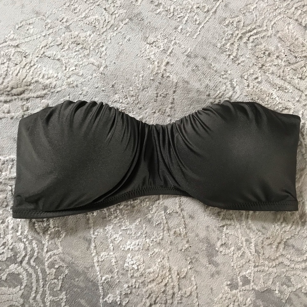 Olive Green Strapless Swimsuit Top